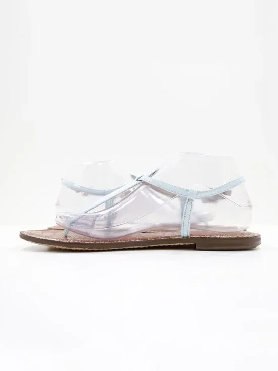 Sam Edelman Gigi Light Blue Patent Leather Lightweight Flat Thong Sandals - 9.5 - Picture 5 of 7